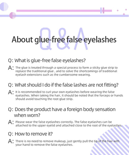 Yelix large capacity Self-Adhesive Eyelashes No Glue Fake Lashes Extensions Reusable for Makeup Soft Mink Eyelashes