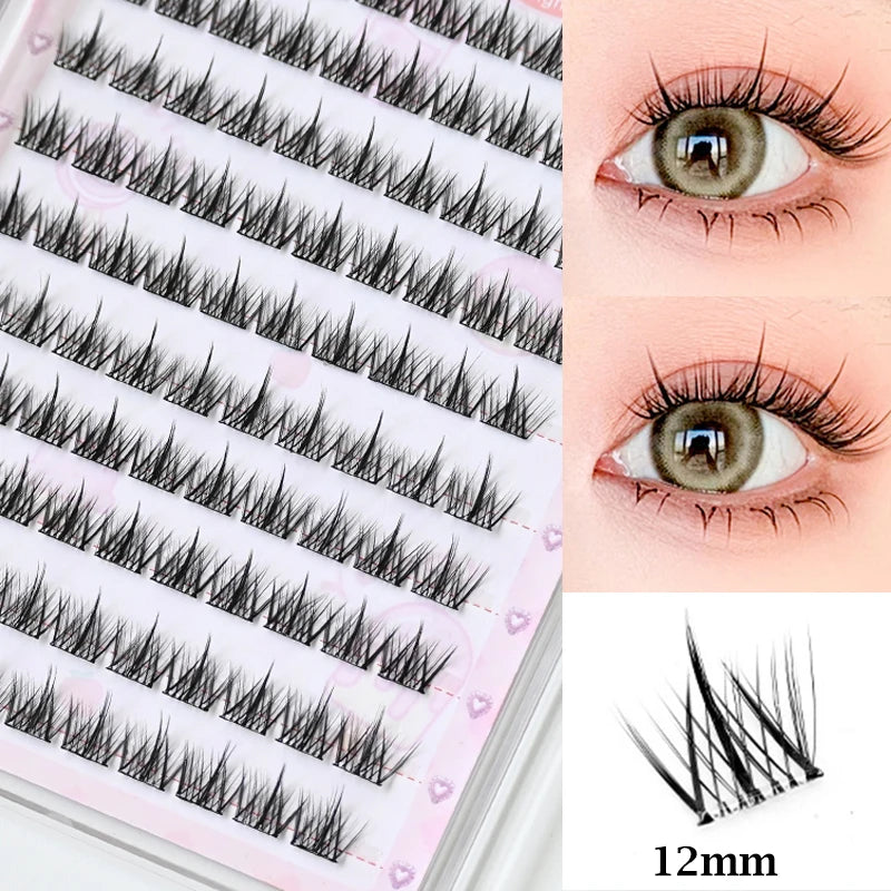 Upgraded Sunflower False Eyelashes No Glue Fake Lashes  Natural Reusable Band-Free Lashes Manga Lash Makeup Korean