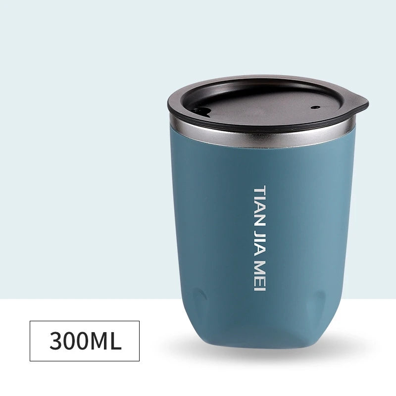 300ml Thermos Cup Men's and Women's Exquisite Portable Cup 304 Stainless Steel Simple Water Cup Office and Home Milk Coffee Cup