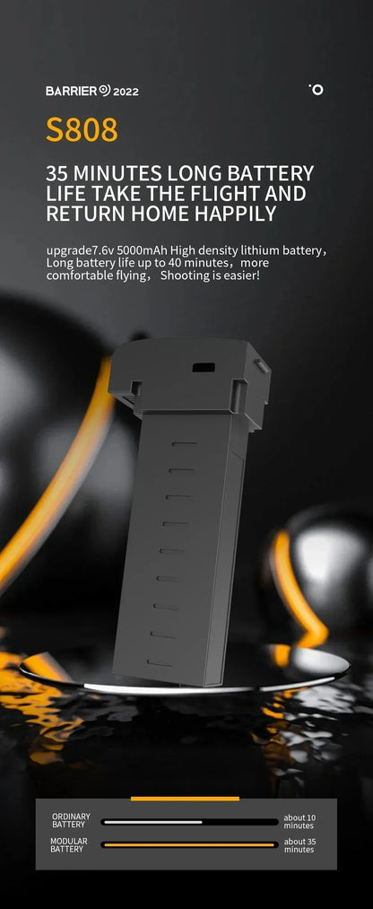 For Dji S808 PRO Drone 5G GPS Professional 8K Dual Camera 3-axis Anti-Shake Gimbal Obstacle Avoidance Wifi FPV Brushless Drone