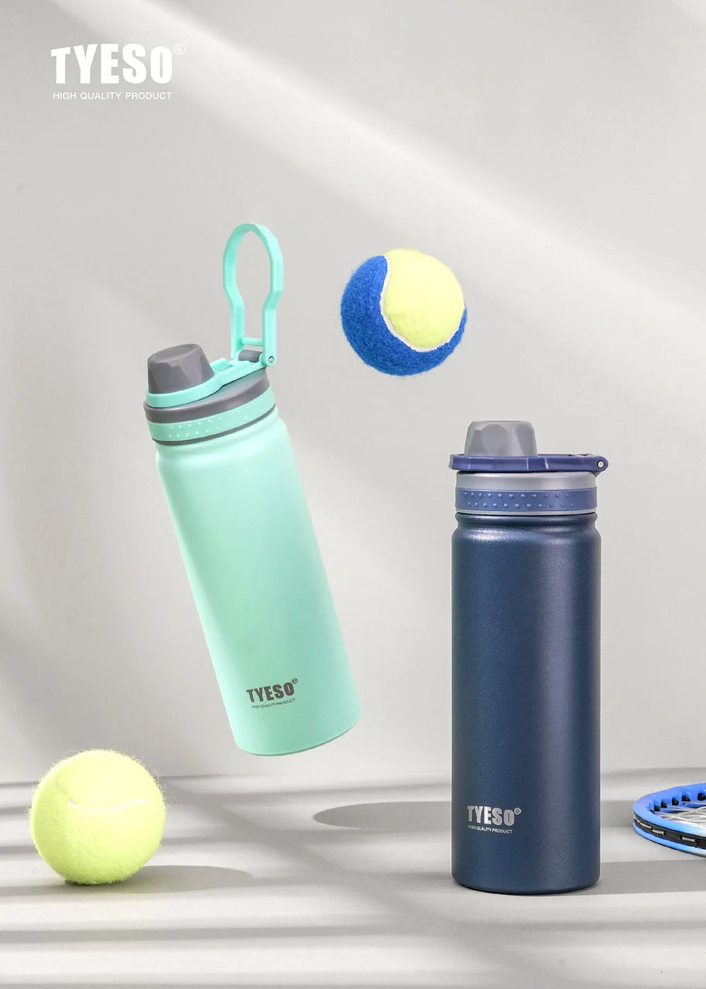 Tyeso 530/750ML Thermos Bottle Stainless Steel Vacuum Flask Travel Cup Insulated Water Bottle Sport Thermal Cup Mug Hot Cold Mug