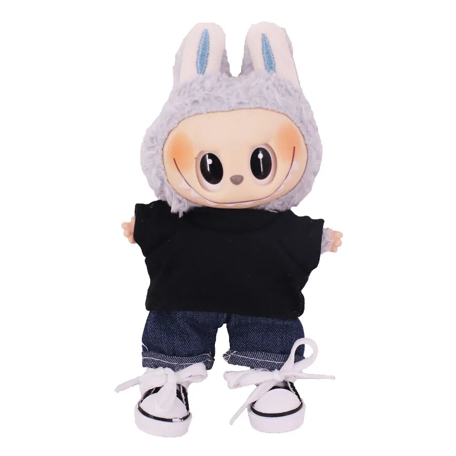 Doll Clothes Set For labubu 17cm Plush Doll Accessories Girl's Toys Birthday And Christmas Gifts