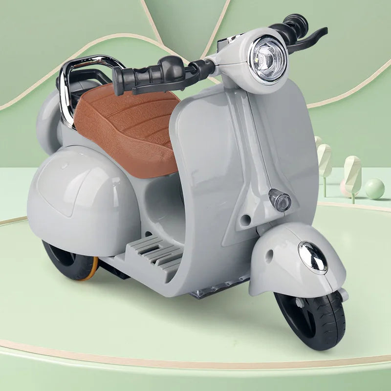 Mini Electric Motorcycle Children's Toy for Labubu Retro Dazzling Spin Toy Motor for Doll Cotton Doll Pet Toys  Birthday Gift