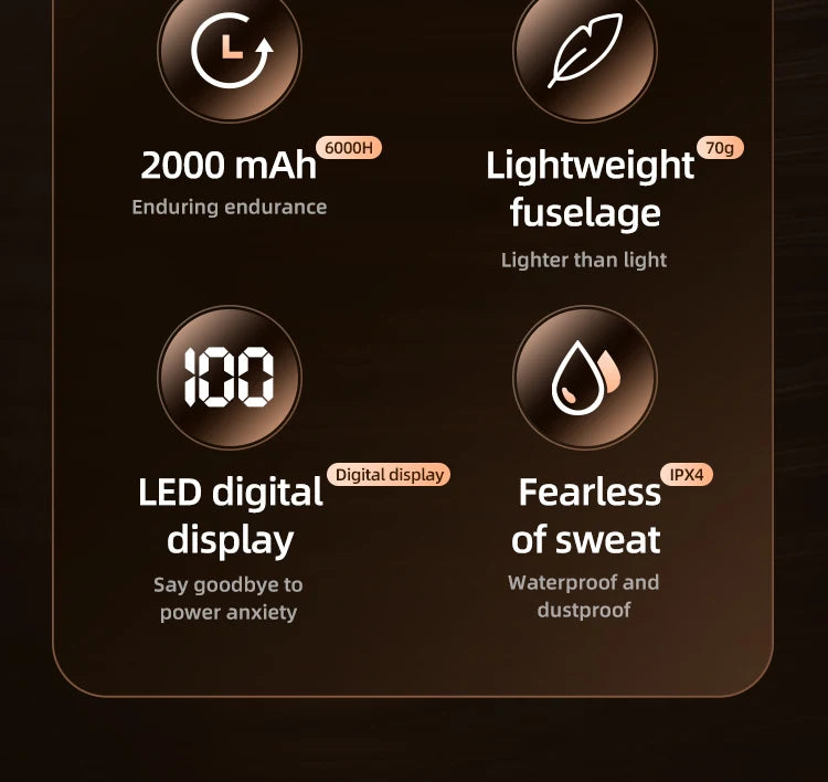 BT8 Wireless Bluetooth Earphones Headphones Outdoor Sports Headset 5.3 With Charging Bin Display Touch Control Earbuds for Muisc