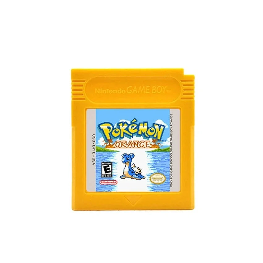 GBC Pokémon Game Cartridges – Red, Yellow, Blue, Crystal, Gold, Silver, Soul Crystal, Orange | 16-Bit Video Game Console Card & Gift Toy