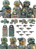 City Army Figures Building Blocks Russia Army Soldiers Weapons Special Combat Uniform Shield Combat Vests Shields Brick Toys