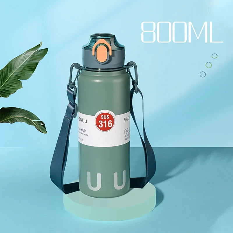 Stainless Steel Thermo Bottle Thermal Water Bottle Large Capacity Tumbler Portable Cold Hot Drinks Thermos Cup Fitness Cold Hot