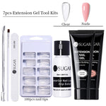 UR SUGAR 15ml Extension Gel Nail Polish Bright Nude White Clear Semi Permanent UV Hard Gel Nails Finger Prolong Gel Varnish Set