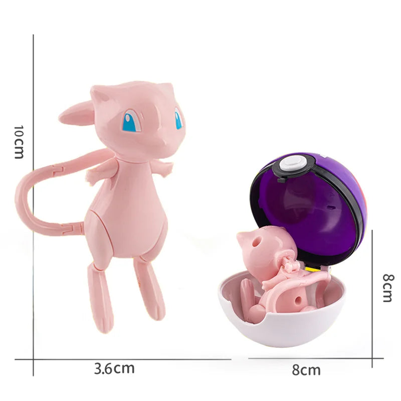 Pokemon Figures Toys Pocket Monsters Ball Model Pikachu Gengar Pokeball Dragonite Snorlax Pokeball Action Figures Toy