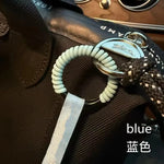 Labubu Anti Drop Buckle Silicone Rope Keychain Protection Ring Colorful Winding Fixed Anti Drop Labubu Accessories