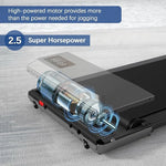 300lbs Treadmill for Home 2.5HP Treadmills Walking Pad LCD Digital Data Display 2in1 Walking Running Fitness Exercise Machine