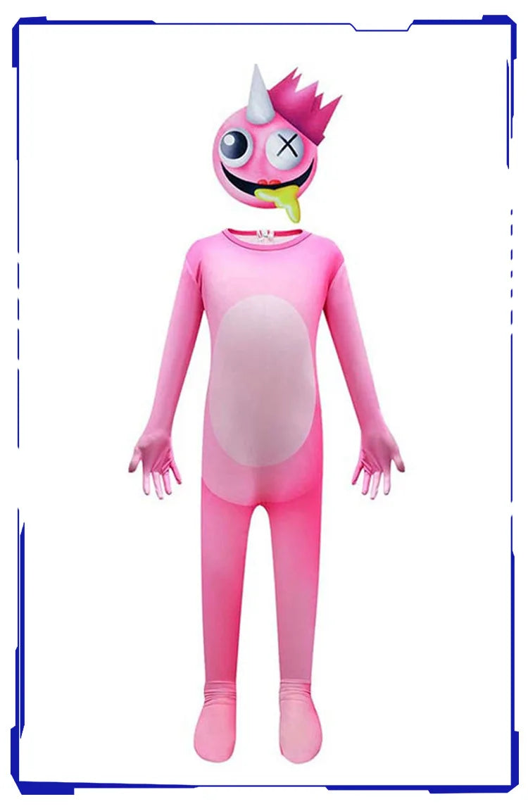 Cosplay Costumes Boy Halloween Blue Monster Jumpsuit Carnival Birthday Party Show Costume Girl Suit Horror Game Novelty Gift Set