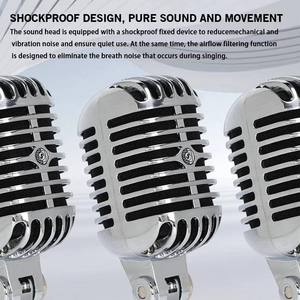 LEUS LAC50 - 55SH Professional Wired Vintage Classic Microphone Dynamic Vocal Mic Microphone For Live Performance Karaoke