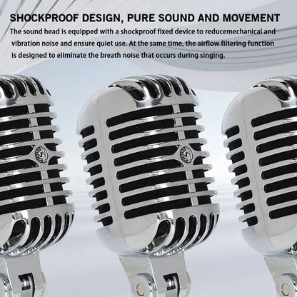 LEUS LAC50 - 55SH Professional Wired Vintage Classic Microphone Dynamic Vocal Mic Microphone For Live Performance Karaoke