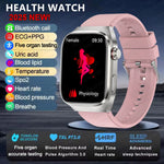 2025 New ECG+PPG Accurate Measure Heart Rate Smart Watch Men Blood Pressure Lipids Uric Acid Bluetooth Call Health Smartwatches