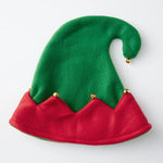 Christmas Elf Costume Clothes Boys Red and Green Patchwork Tops+Pants+Hats+Belt+Socks Cosplay Party Outfits