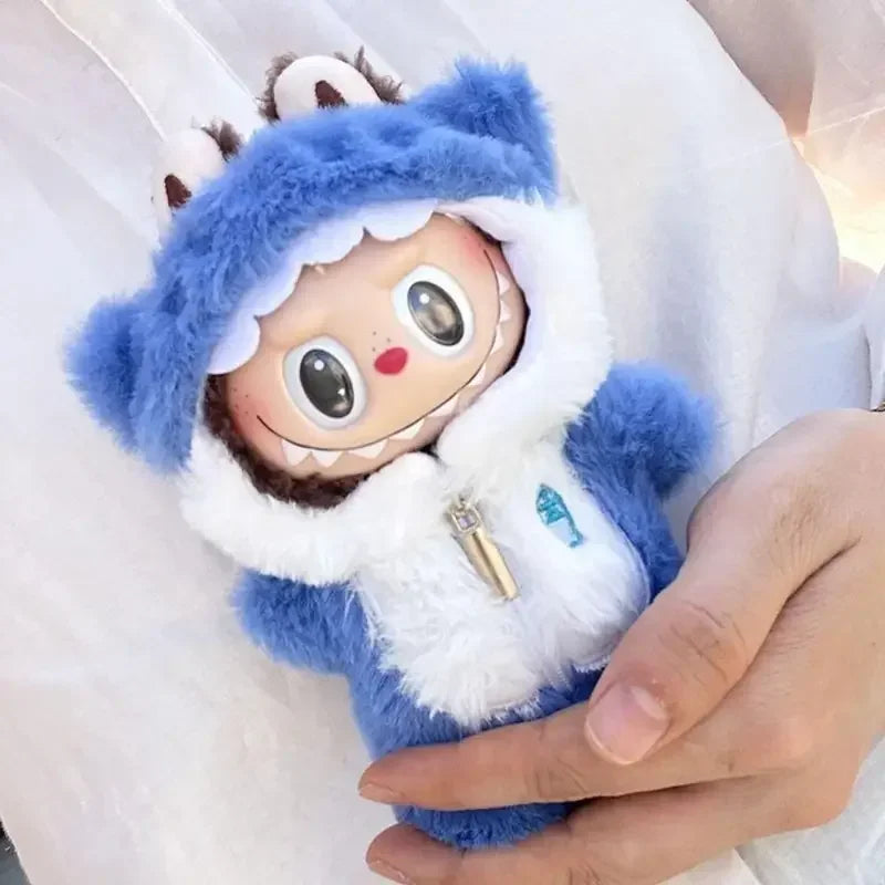 Labubu doll clothes hoodie doll clothes pendant cute shark hoodie doll accessories cute decorative small clothes (without dolls