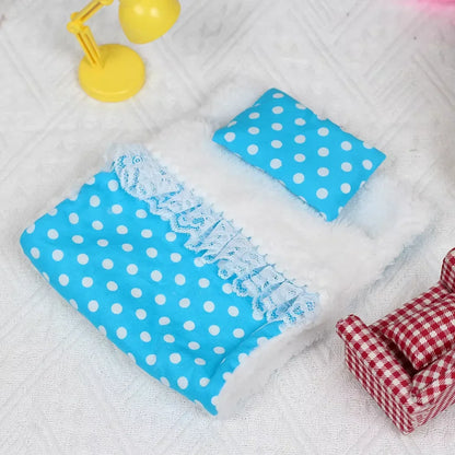 Doll Bed Sleeping Bag For 17cm Ropa Labubu Plush Toy & Accessories Cute Set Home Warmth Girl Gift