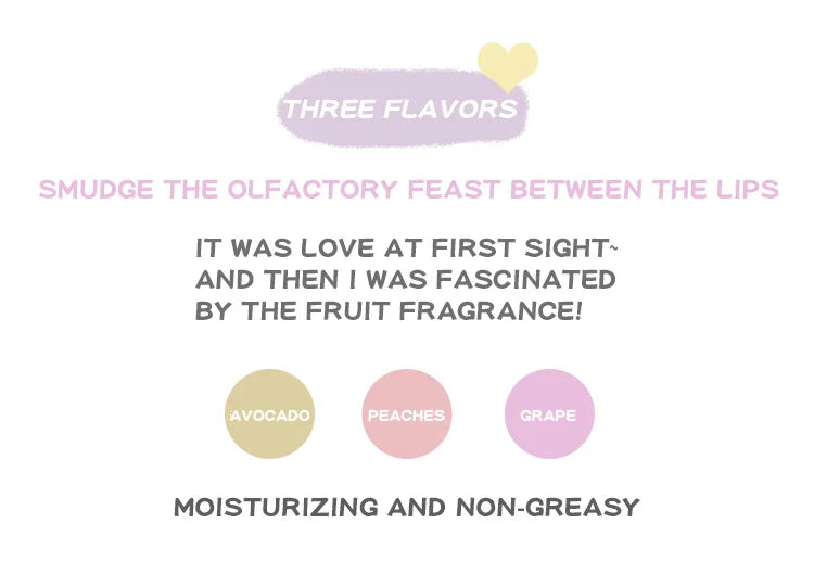 Gege Bear Crystal Jelly Fruit Lip Oil Peach Grape Avacado Hydrating Moisturizing Nourishing And Lightening Lips Line