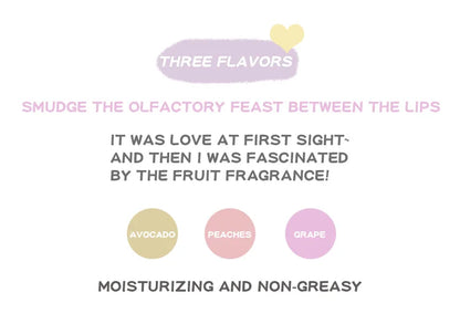 Gege Bear Crystal Jelly Fruit Lip Oil Peach Grape Avacado Hydrating Moisturizing Nourishing And Lightening Lips Line