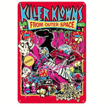 1PC Halloween Metal Sign Horror Movie Theme Shabby Iron Painting Tin Signs Wall Art Man Cave Film Theater Club Home Decoration