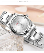 Luxury Women's Watch 29mm Fashionable Stainless Steel Rhinestone Pink Minimalist Girl Clock Outdoor Travel Women Wrist Watches