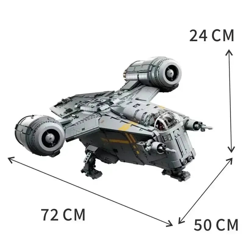 6187pcs Spacecraft Model Star Mandalorian Razor Crest Spaceship 75331 Home Decoration Toys For Birthday Christmas Gifts