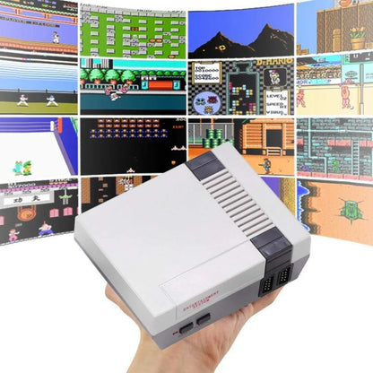 Mini TV portable, console de jeux vidéo familiale, sortie AV, rétro, 620 jeux classiques intégrés, double manette de jeu
