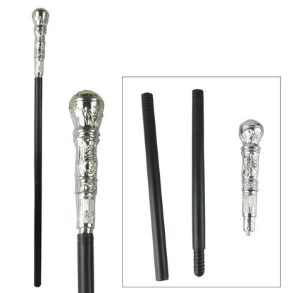Halloween Cobras Wands Egyptian Staff Scepter Detachable Vintage Royal King Round Handle Cane Party Cosplay Costume Accessory