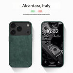 Real Italy Alcantara Magsafe Case for iPhone 17 Pro Max Air Premium Magnetic Cover Suede Leather Cases for iPhone 16 17 Pro Max