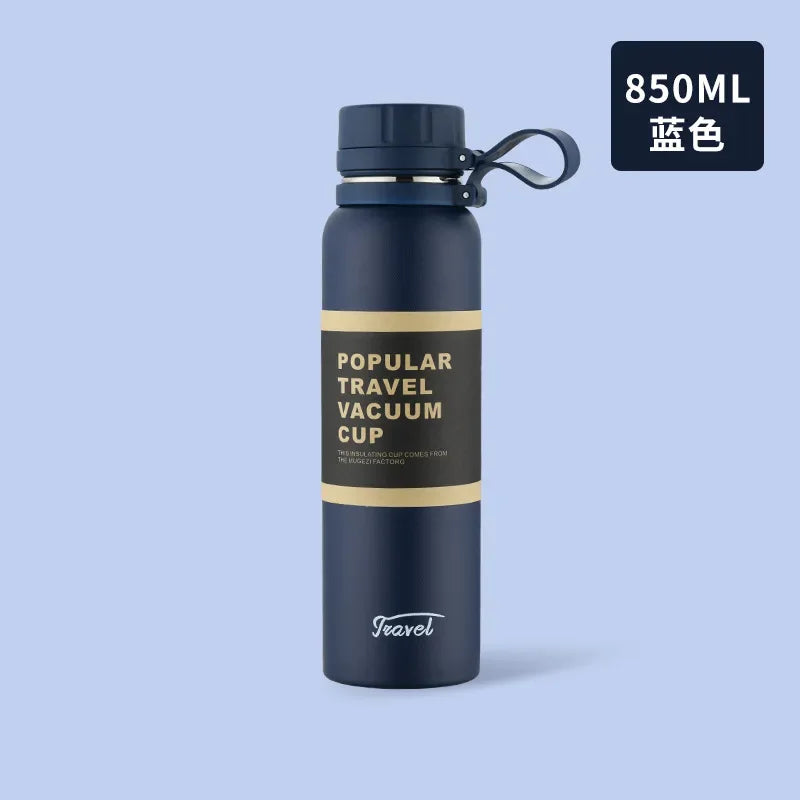 650ML 850ML 1100ML Thermos Double Stainless Steel Sport Vacuum Flask Outdoor Climbing Fitness Thermal Bottle Tea Insulation Cup