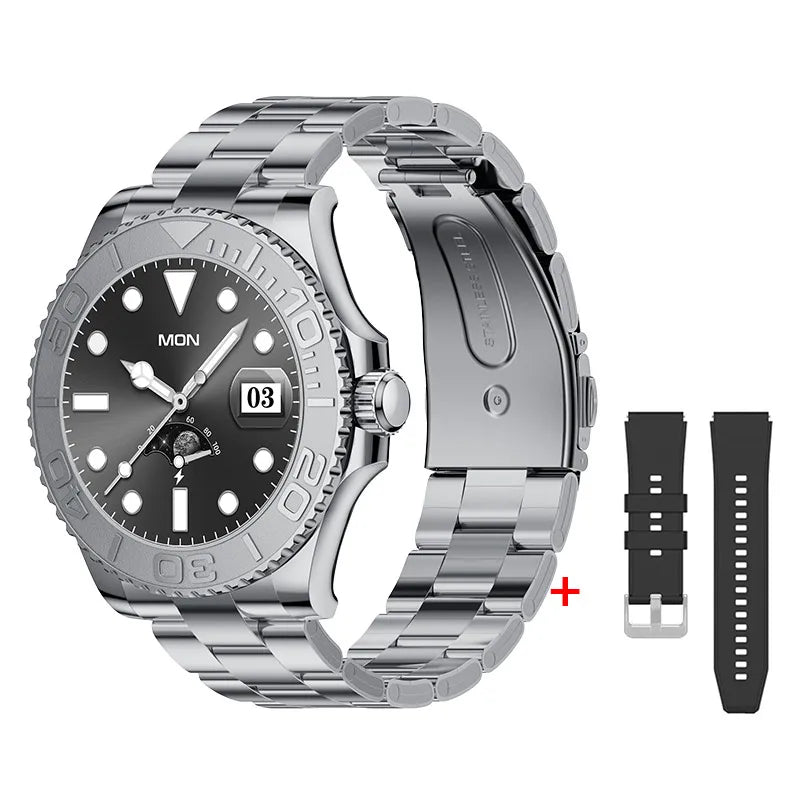 Aiweile AW46 Smartwatch Smart Watch Man 1.32 Inch HD AMOLED Screen Sports Modes Bluetooth Call for Android Yacht Range Master