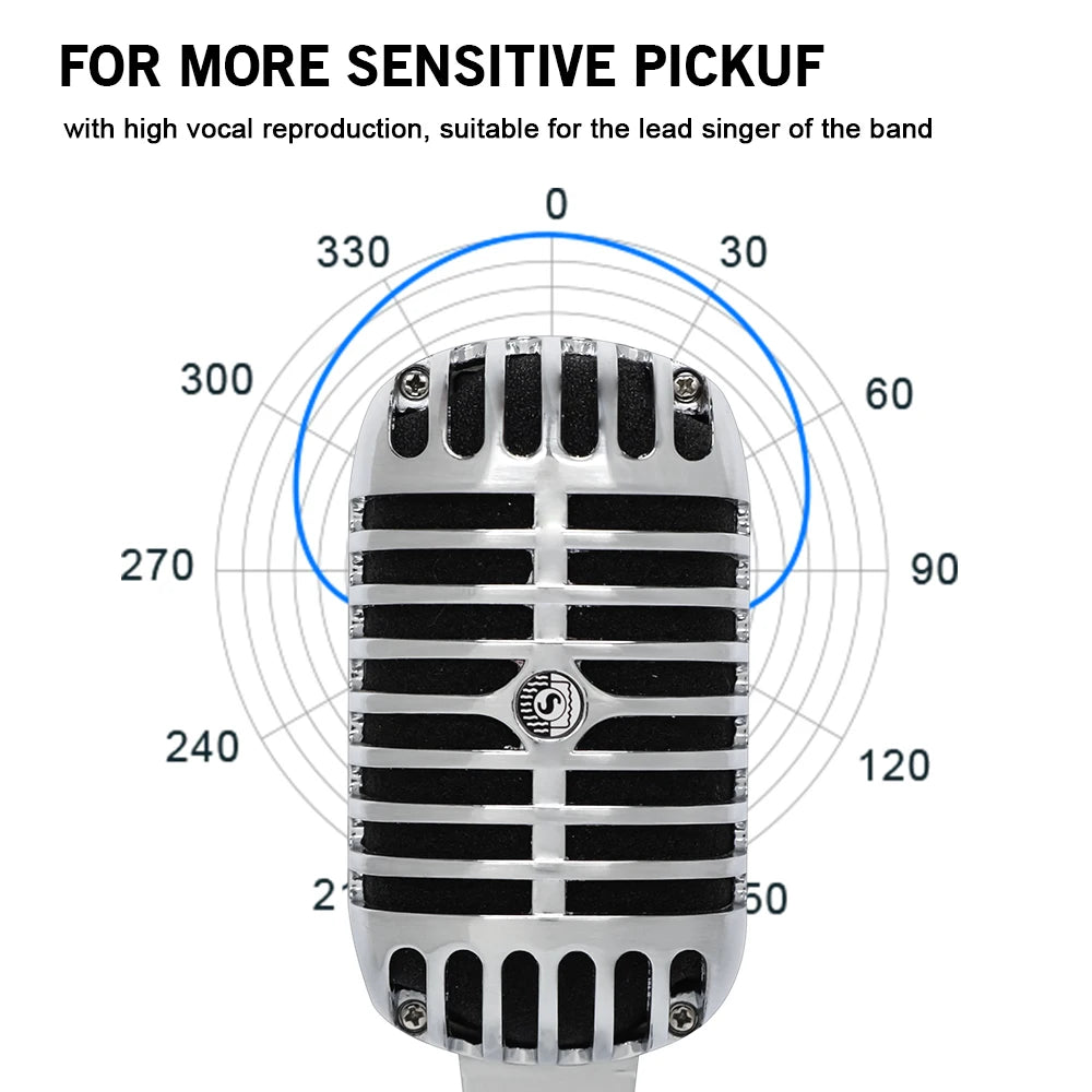 LEUS LAC50 - 55SH Professional Wired Vintage Classic Microphone Dynamic Vocal Mic Microphone For Live Performance Karaoke