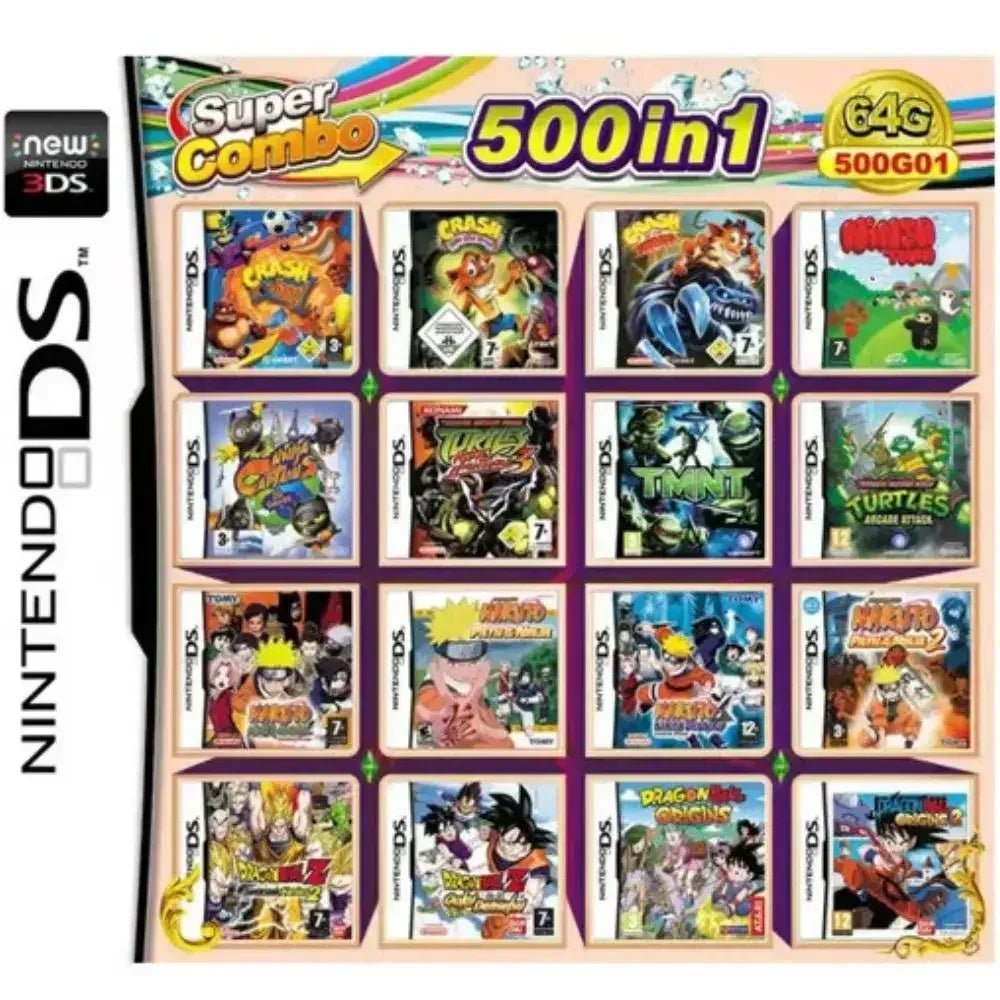 DS/NDS/3DS/NDSL Game Cartridge – All-in-One Video Game Collection for Handheld