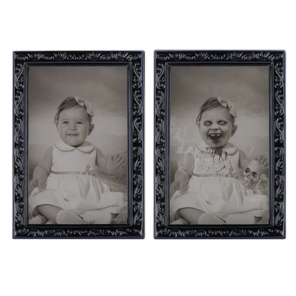 Changing Face Ghost Halloween Decoration Horror Craft Supplies Party Decor Halloween Theme Party Props 3d Ghost Picture Frame