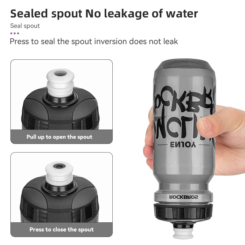 ROCKBROS Bicycle Bottle MTB Road Bike Water Bottle Outdoor Sports Plastic Portable Large Capacity Drink Cycling Water Bottle