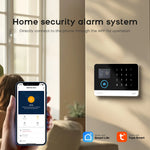 MULO Alarm System For Home Burglar Security 433MHz GSM  Home alarm Wireless PG103 WiFi Alarma Tuya Smart App Work With Alexa