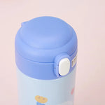 380ML Thermos Vacuum Flask Cute Cartoon 304 Stainless Steel Thermal Water Bottle Insulated Straw Cups Tumbler Drinkware