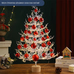 Christmas party decorations Christmas tree desktop decorations Christmas decorations simulation tree white decorative balls
