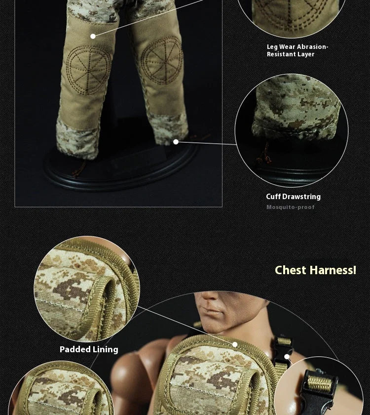 Jungle Sniper 1/6 Soldier Model - Joint Movable Special Forces Doll Handmade Military Action Figure Tactical Collectible Toy