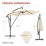 Tilting Parasol Crank Garden Umbrella