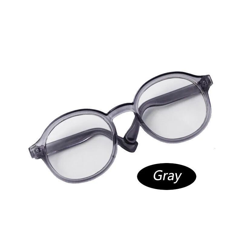 17cm labubu Glasses 6.5cm Transparent Plastic Glasses For 1/8 1/6 1/3 1/4 BJD for Labubu MSD SD Plush for EXO Doll sunglasses