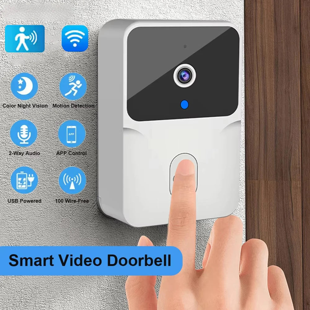 WiFi Video Doorbell Wireless HD Camera IR Alarm Security Smart Home Door Bell WiFi Intercom for Home