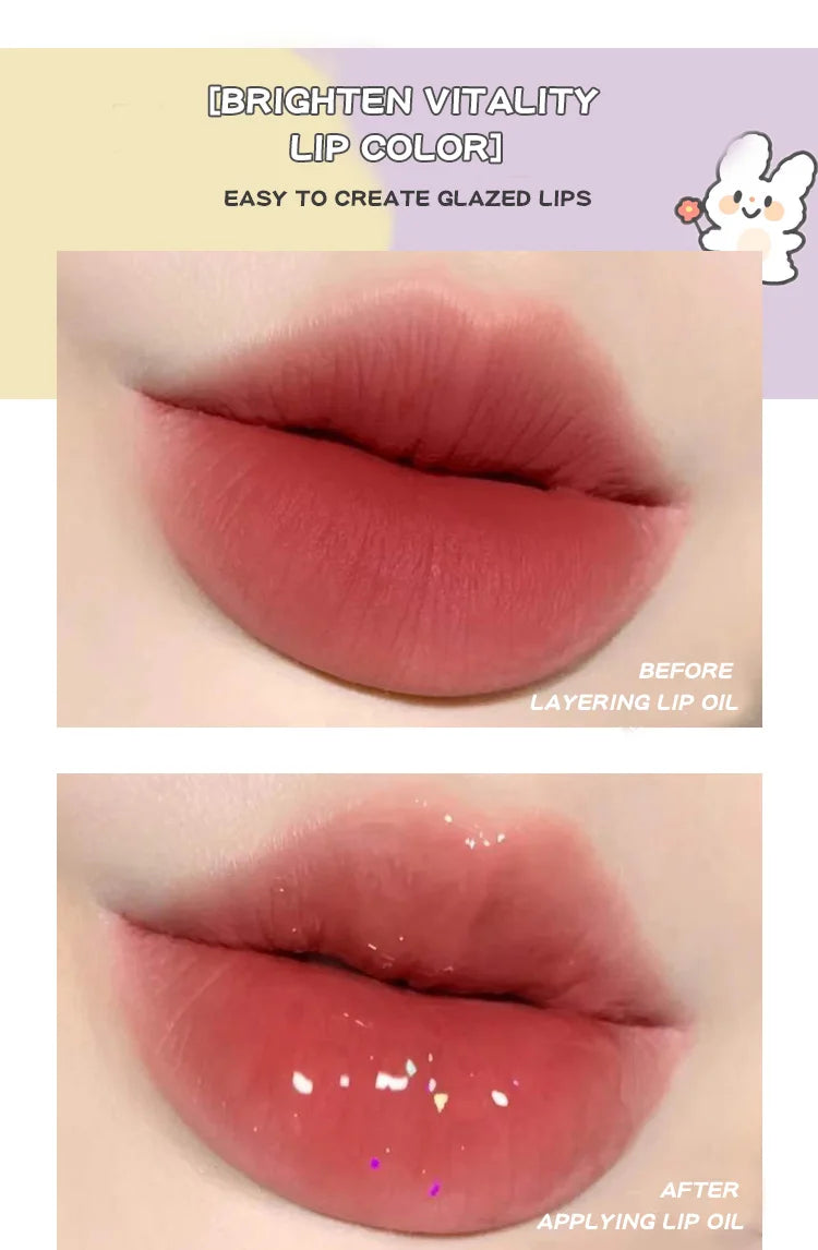 Gege Bear Crystal Jelly Fruit Lip Oil Peach Grape Avacado Hydrating Moisturizing Nourishing And Lightening Lips Line