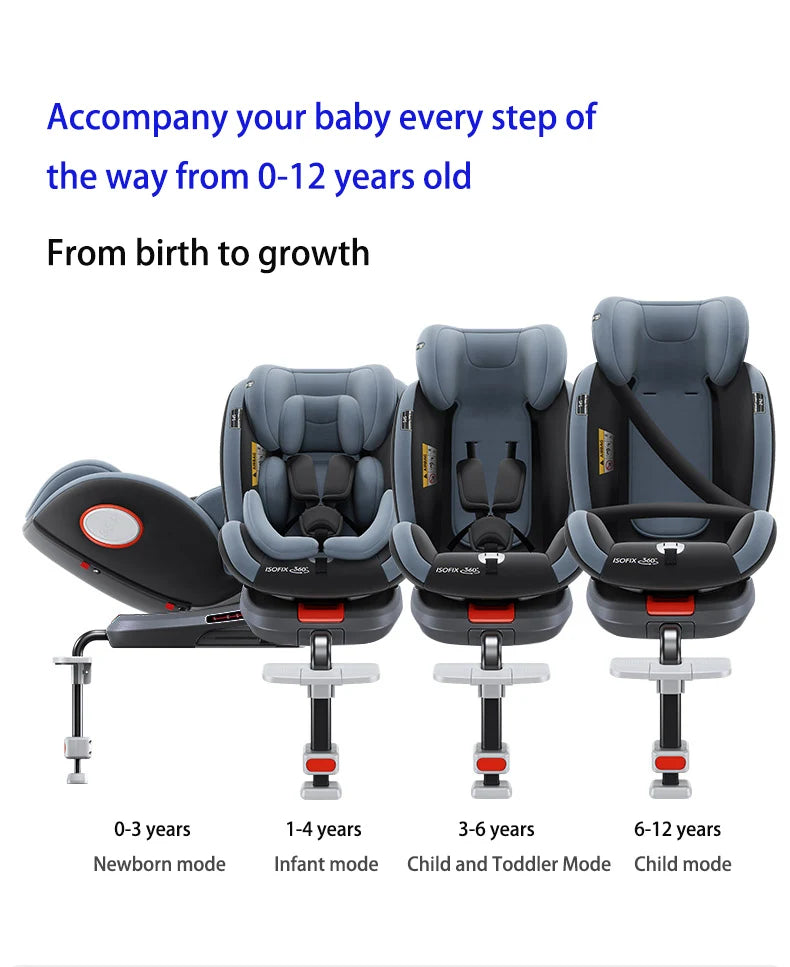 Baby Car Seats Infant Safety Car Seats Child Safety Booster Car Seats Convertible Child Safety Car Seats with Isofix for 0-12Y