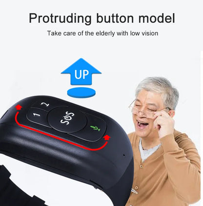 Smart 4G GPS Trace Locate Men Elder Blood Oxygen Heart Rate Monitor Wristwatch SOS Call Android Phone Watch with Temperature