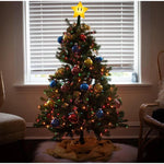 20CM Super Star Light Figure Handheld Christmas Tree Topper Decoration Star Pendant Peak Xmas Tree Top Desk Lamp For Gifts