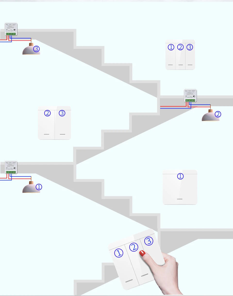 Tuya Smart WiFi Switch For Lighting RF 433MHz Wireless Switch Smart Life APP Voice Control Work With Alexa Google Home Alice