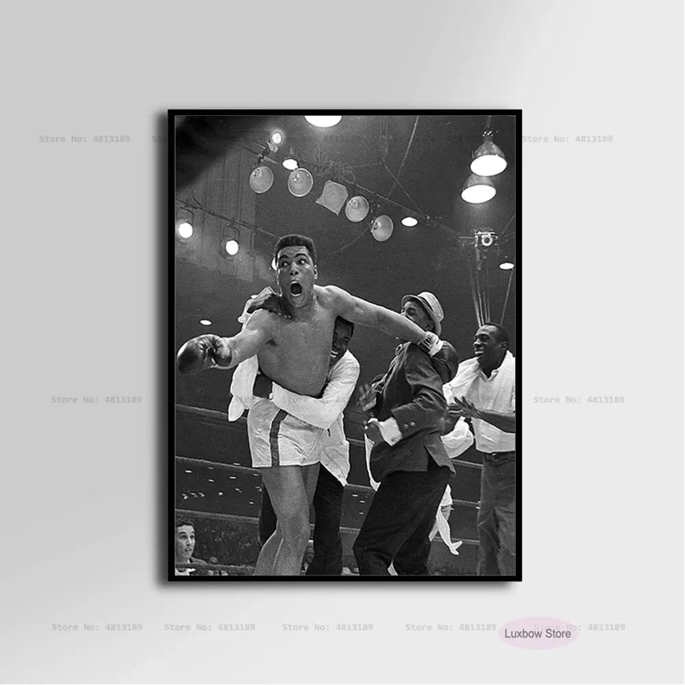 Muhammad Ali Inspirational Boxing Legend Canvas Art Poster  HD Wall Decor for Living Room Home Decor  Classic Motivational Print