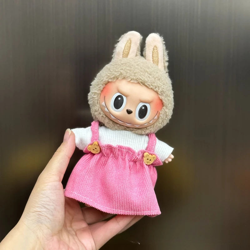 Mini Doll'S Clothes Outfit Accessories For Korea Kpop Exo 15-17cm Labubu Idol V1 V2 Overalls set Clothing Gift